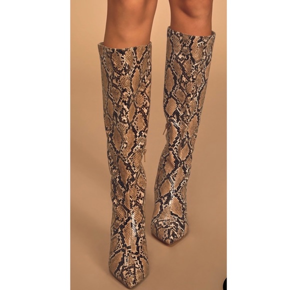 Knee high snakeskin boots - Picture 3 of 4
